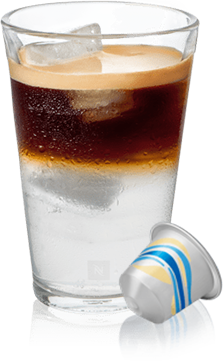 קפה קר תוסס </br>Long black over ice